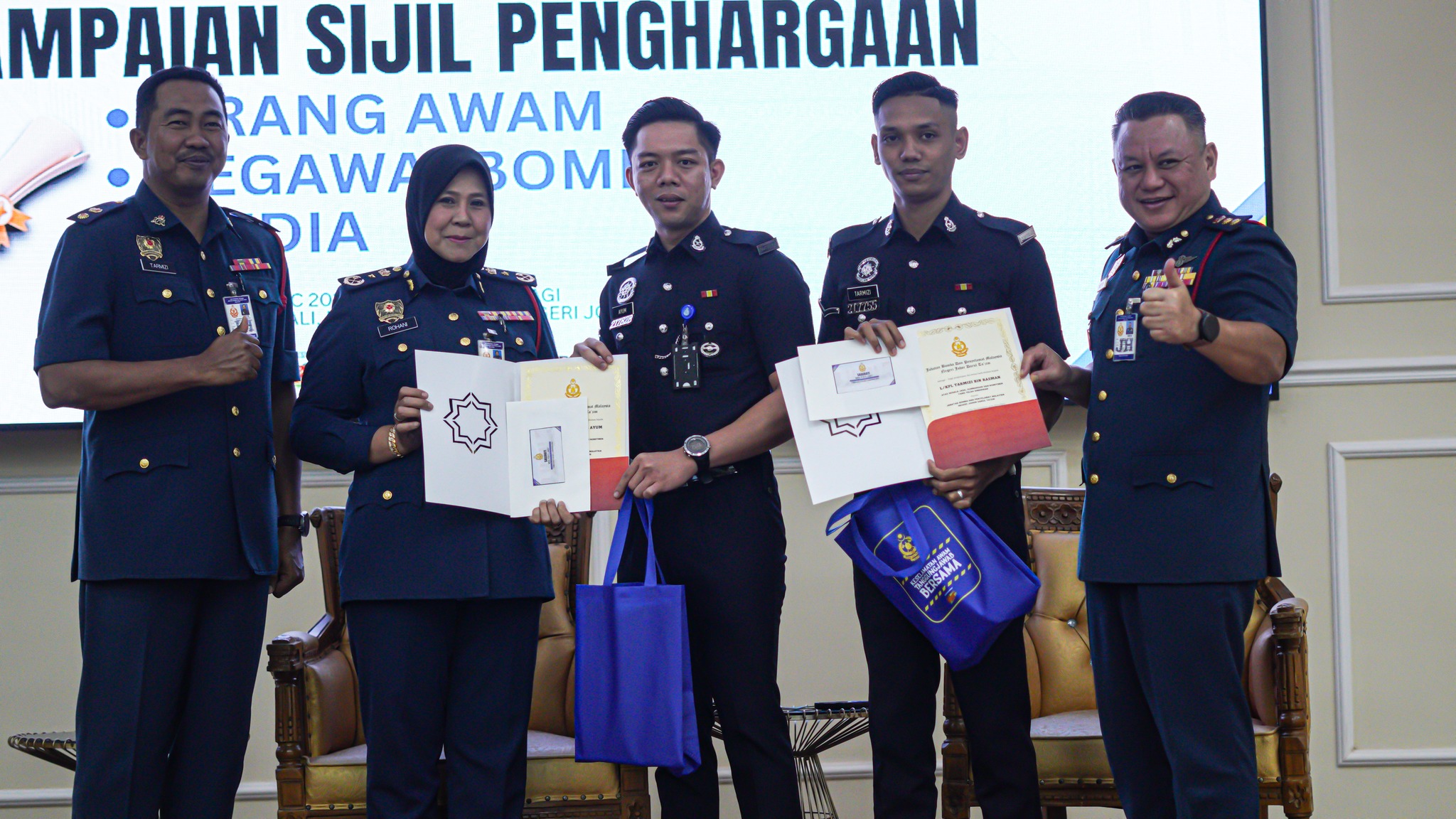 JBPM Johor Perkukuh Kesiapsiagaan Rai Warga Cemerlang dalam Perhimpunan Bulanan 2