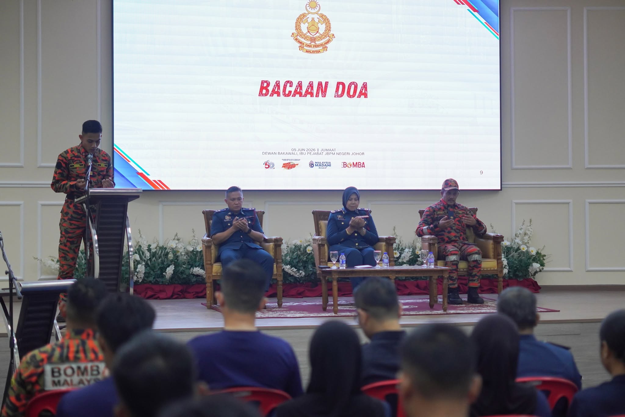 MAJLIS PENYERAHAN BENDERA KONTINJEN PERTANDINGAN KAWAD KECEKAPAN JABATAN BOMBA DAN PENYELAMAT MALAYSIA. 1