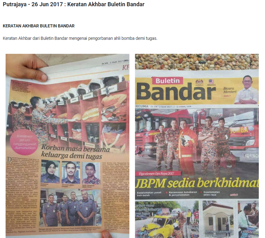 Keratan Akhbar Buletin Bandar