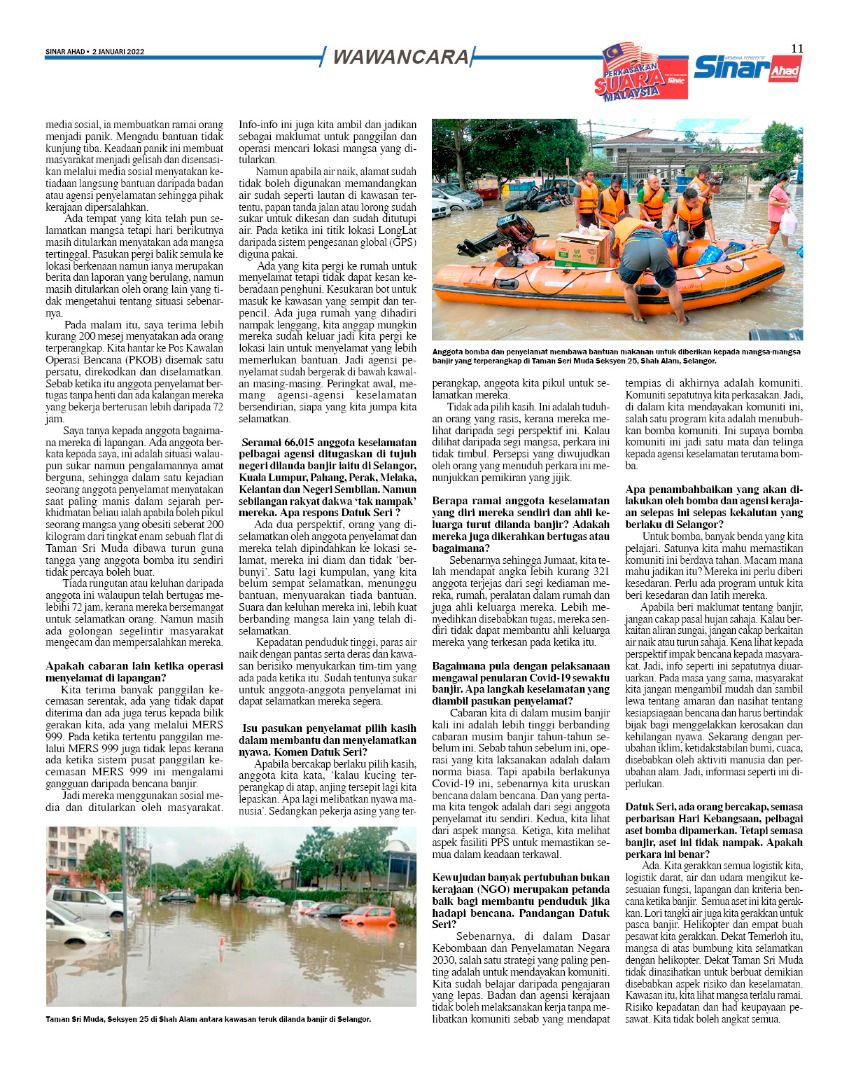 Keratan Akhbar Sinar Ahad