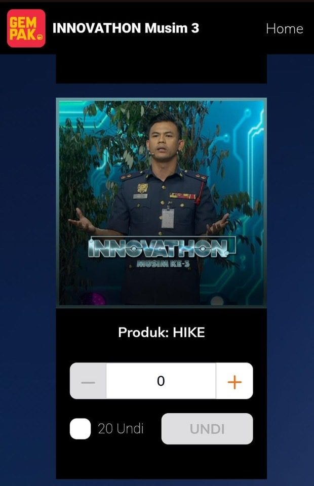 hike dalam peoples choice award innovathon musim ke 3