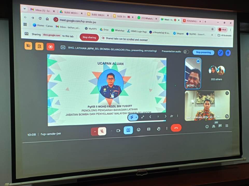 taklimat penubuhan dan pembaharuan kadet bomba 1