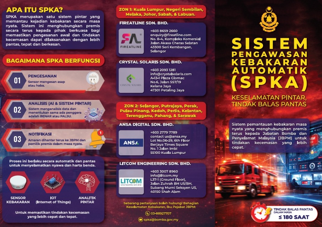 EMEL RASMI BERKAITAN SISTEM PENGAWASAN KEBAKARAN AUTOMATIK (SPKA)